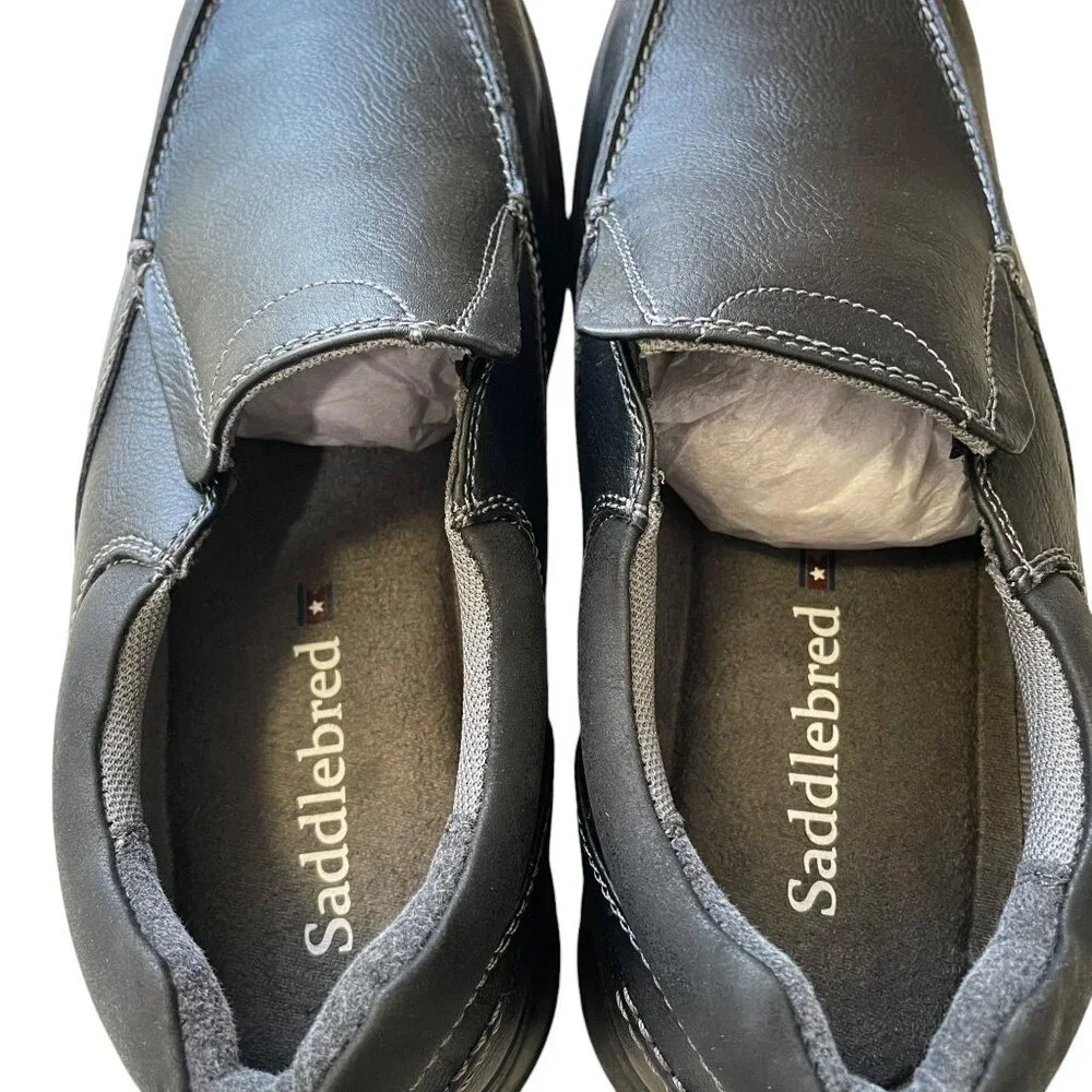 Saddlebred Tallon‎ Black Loafers 10M Slip-On Dress Shoes Comfort Casual Office